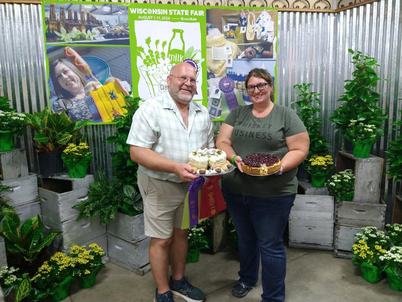 Heidi with her cheesecake or cows